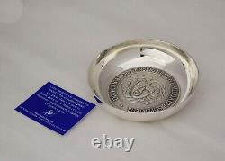 French Coupelle Silver Plated Bowl Collector Medal Military Diplomatic Gift