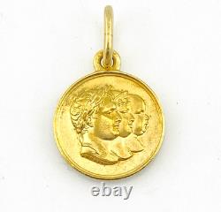 French Napoleon Family Coin Pendant Vermeil ARGENT Silver Replica