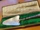 French antique silver-plated cake server by silversmith A Frenais, original case