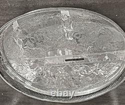 GC&W Silver Plated 4 piece classic design Tea Set+ beautifullEngraved Tray