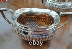 GC&W Silver Plated 4 piece classic design Tea Set+ beautifullEngraved Tray