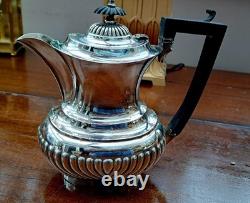 GC&W Silver Plated 4 piece classic design Tea Set+ beautifullEngraved Tray