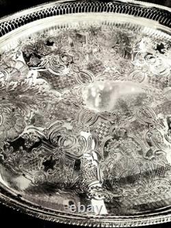 GC&W Silver Plated 4 piece classic design Tea Set+ beautifullEngraved Tray