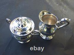 GENUINE VINERS SILVER PLATE TEA /COFFEE SET W Serving Tray VINTAGE RARE FIND