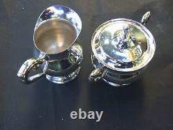 GENUINE VINERS SILVER PLATE TEA /COFFEE SET W Serving Tray VINTAGE RARE FIND