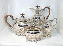 GLORIOUS ELKINGTON SILVER PLATED FOUR PIECE TEA & COFFEE SET c. 1910 af