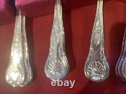 George Butler Kings Design Silver Plate Cutlery Set In Original Box