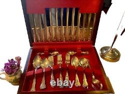 George Butler Kings Design Silver Plate Cutlery Set In Original Box