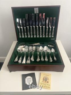 George Butler of Sheffield 45-Piece Set Original Case & Certificates 1980s