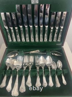George Butler of Sheffield 45-Piece Set Original Case & Certificates 1980s