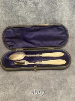 George Unite Silver Fork and Spoon Set In Original Box