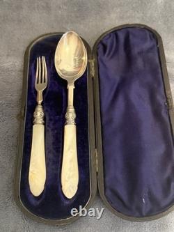 George Unite Silver Fork and Spoon Set In Original Box