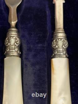 George Unite Silver Fork and Spoon Set In Original Box