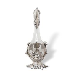 German Antique Art Nouveau Silver Plate Swan Goose Decanter WMF
