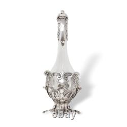 German Antique Art Nouveau Silver Plate Swan Goose Decanter WMF