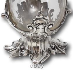 German Antique Art Nouveau Silver Plate Swan Goose Decanter WMF