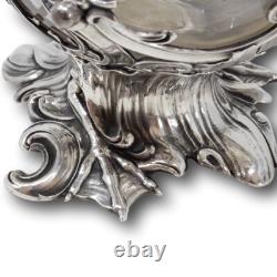 German Antique Art Nouveau Silver Plate Swan Goose Decanter WMF