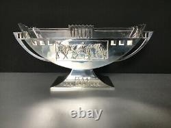 German WMF Art Deco Silver plated centerpiece with original glass insert