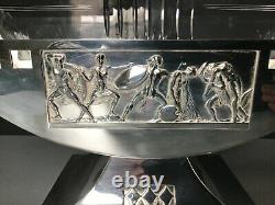 German WMF Art Deco Silver plated centerpiece with original glass insert
