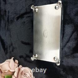 Good Aristocrat Silver Plated Cigarette Box Wood Lined 332g 6x3x2 England 1950s