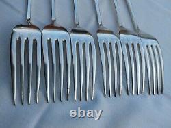 Good Original Complete Old English Cutlery Set Sheffield Silver Plate Oak Box