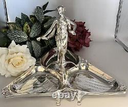 Gorgeous Wmf Geislingin Silver Plated German Figural Centerpiece 1905