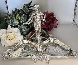 Gorgeous Wmf Geislingin Silver Plated German Figural Centerpiece 1905