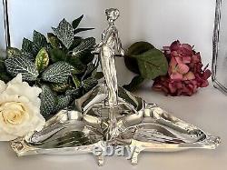 Gorgeous Wmf Geislingin Silver Plated German Figural Centerpiece 1905