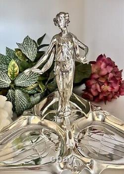 Gorgeous Wmf Geislingin Silver Plated German Figural Centerpiece 1905