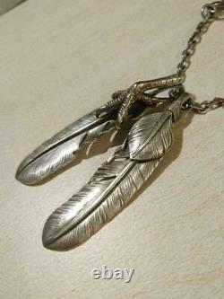 Goro's Silver Oversized Feather Chain Set Claw Original Free Shipping from Japan