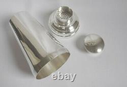 Great huge French ART DECO Cocktail Shaker silverplated in the line Luc Lanel