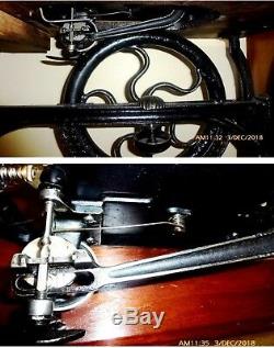 Grover & Baker Early model#26, Mother of Pearl inlay, Silver plated, Mahogany, c1864