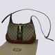 Gucci GG Monogram Logo Leather Trim Jackie 1961 Small Shoulder Bag 636706