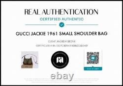 Gucci GG Monogram Logo Leather Trim Jackie 1961 Small Shoulder Bag 636706