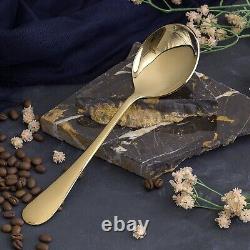 Handmade Cutlery Spoons Set of 22 pieces, Luxury Golden Cutlery Spoons Set of