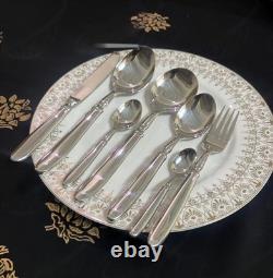Handmade Premium Sterling Silver Luxury Cutlery Set for 8 Persons 44pcs with Box