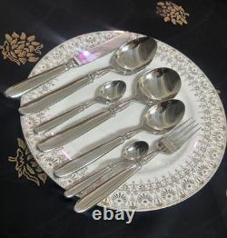 Handmade Premium Sterling Silver Luxury Cutlery Set for 8 Persons 44pcs with Box