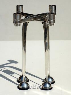 Harmony by Lino Sabattini 1980s Design Postmodern Silver Plated Candleholder