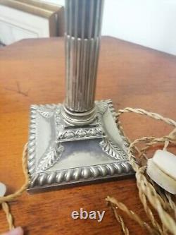 Hawksworth Eyre & Co Silver Plated Antique Lamp Victorian Very Rare