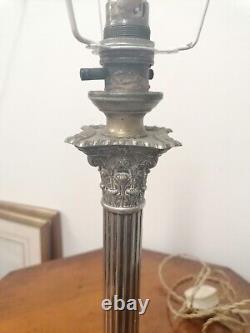 Hawksworth Eyre & Co Silver Plated Antique Lamp Victorian Very Rare