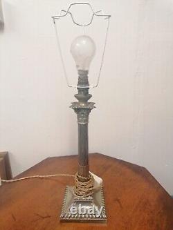 Hawksworth Eyre & Co Silver Plated Antique Lamp Victorian Very Rare