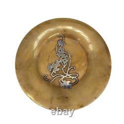 Heintz Metal Shop Sterling on Bronze Art Nouveau Arts & Crafts Plate