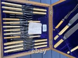Henry Hobson & Sons Antique Silver Cutlery Set In Original Box