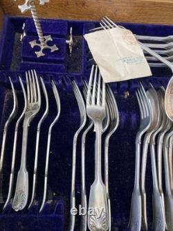 Henry Hobson & Sons Antique Silver Cutlery Set In Original Box