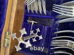 Henry Hobson & Sons Antique Silver Cutlery Set In Original Box