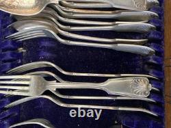 Henry Hobson & Sons Antique Silver Cutlery Set In Original Box