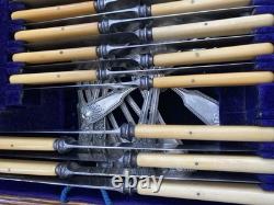 Henry Hobson & Sons Antique Silver Cutlery Set In Original Box