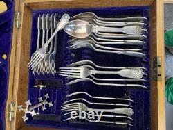 Henry Hobson & Sons Antique Silver Cutlery Set In Original Box