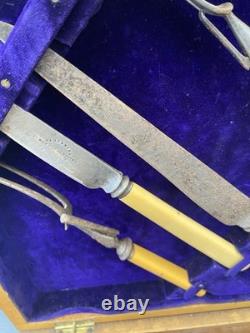 Henry Hobson & Sons Antique Silver Cutlery Set In Original Box