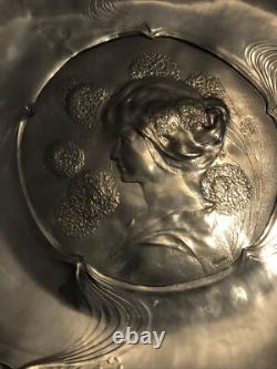 Hermann Gradl pewter Silvered Large Plate Dish